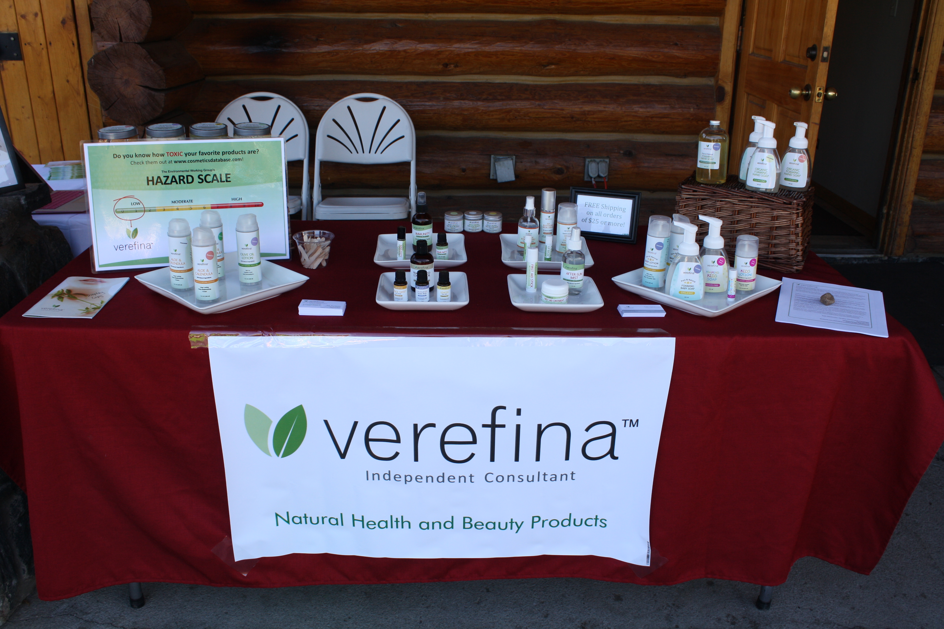 Set up for one of the first events I did as a Verefina consultant.